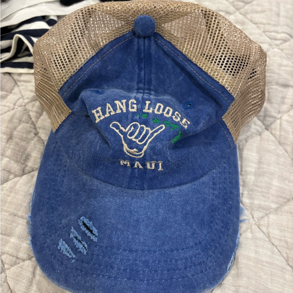 Blue Hang Loose Maui Trucker Hat